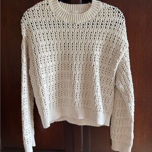 Universal Thread Cream Crochet Sweater